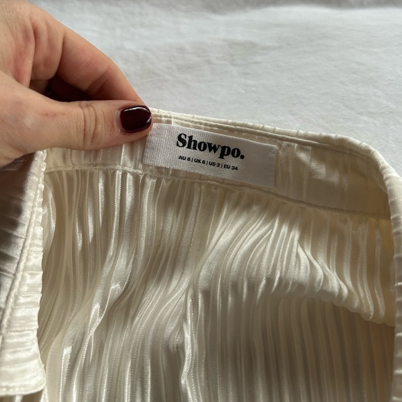 Showpo button down shirt and wide leg pant set size 2 - Picture 3 of 3